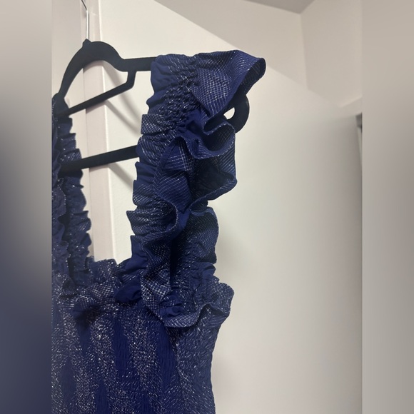 Hill house navy blue metallic nap dress - Picture 7 of 7